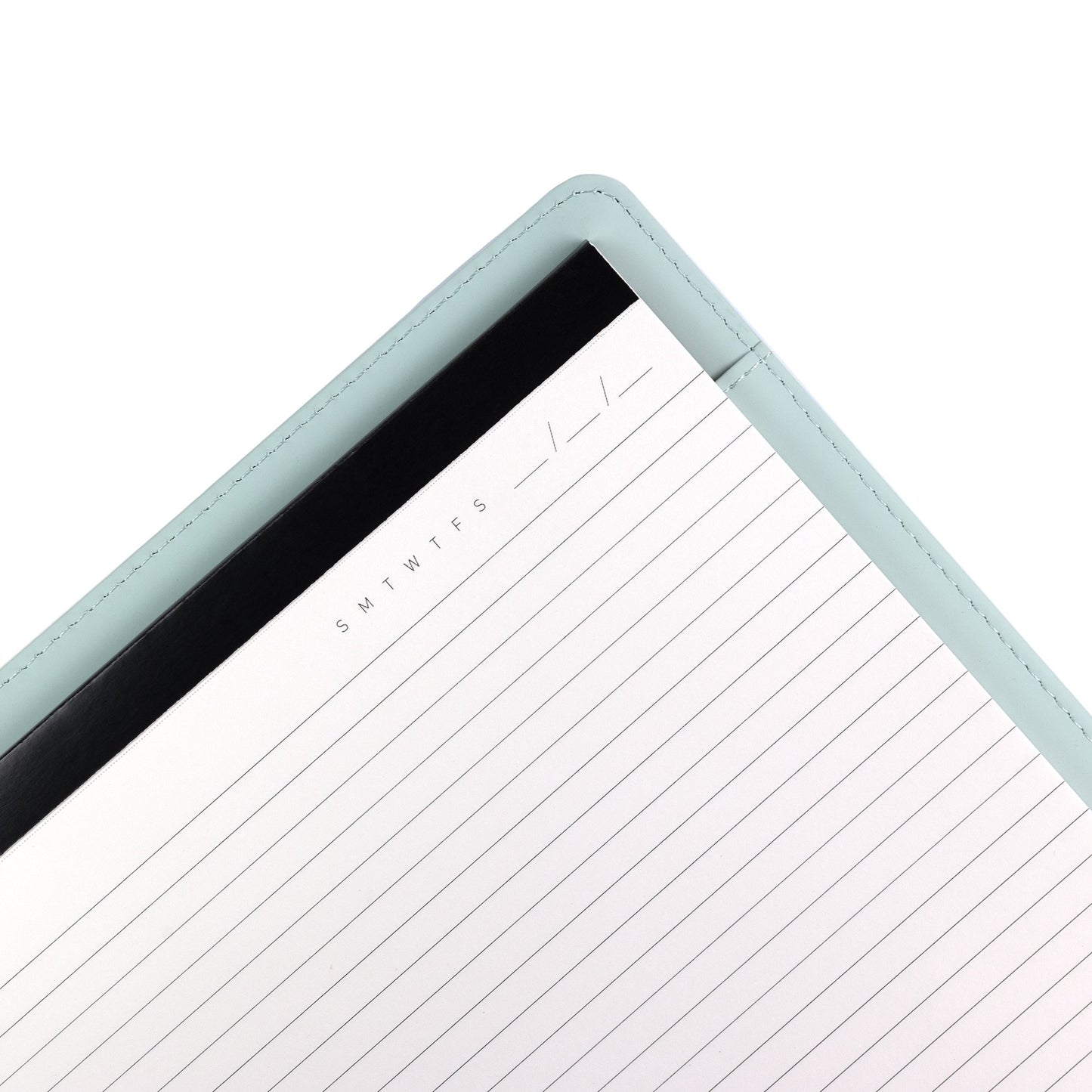 Padfolio 10"x12.5" Vegan Leather Seafoam Blue Debossed Arch