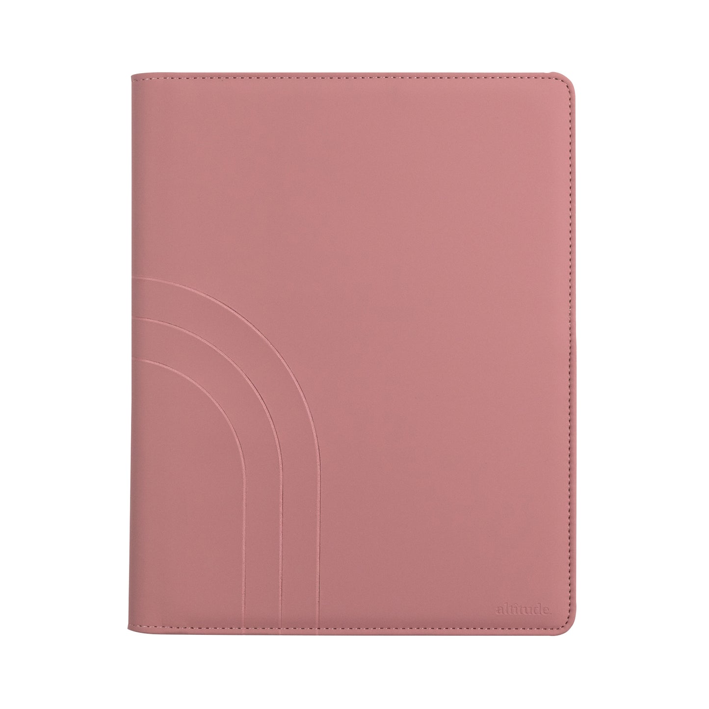 Padfolio 8"x10.5" Vegan Leather Mauve Pink Debossed Arch