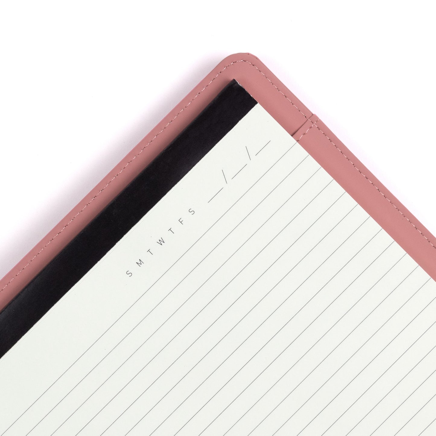 Padfolio 8"x10.5" Vegan Leather Mauve Pink Debossed Arch