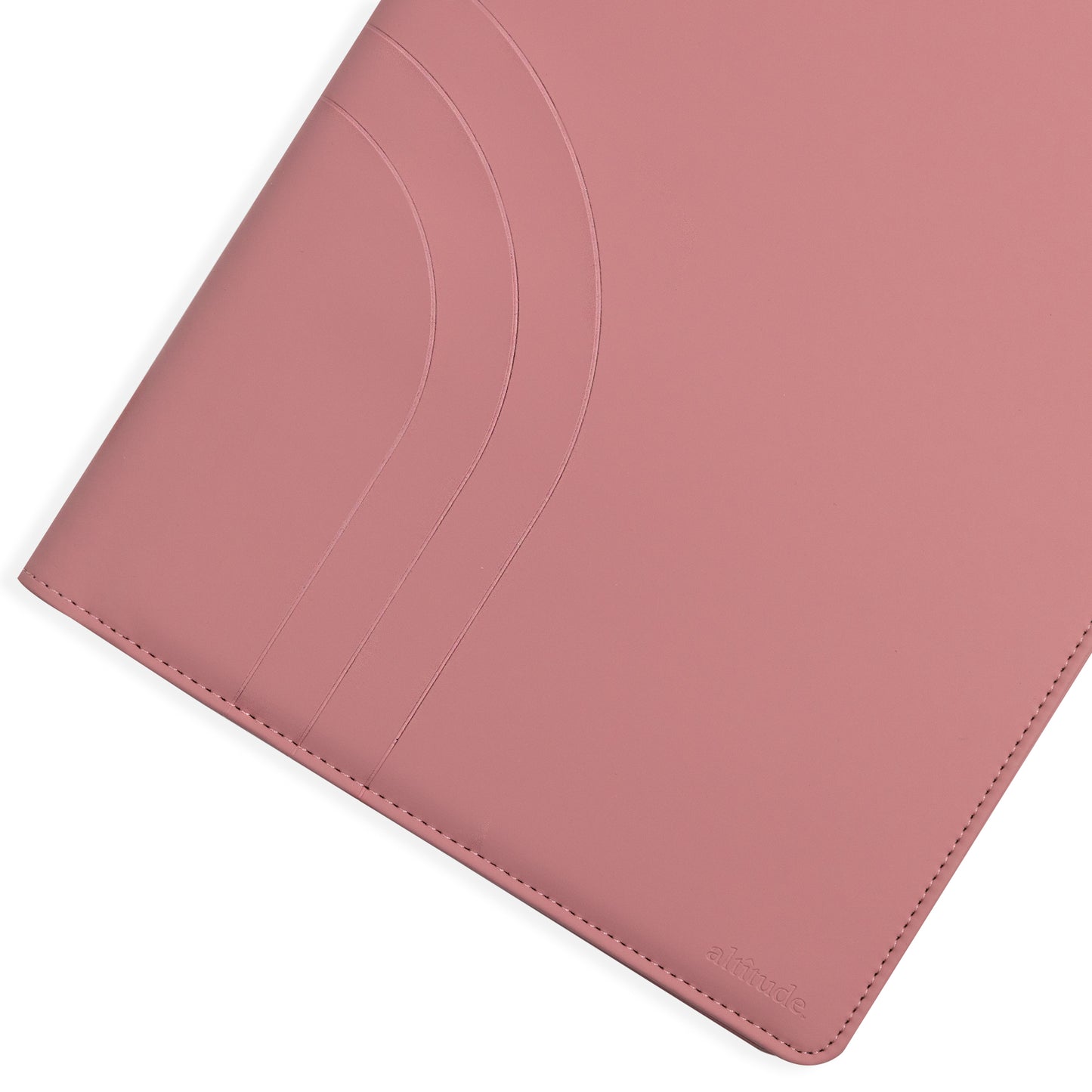Padfolio 8"x10.5" Vegan Leather Mauve Pink Debossed Arch