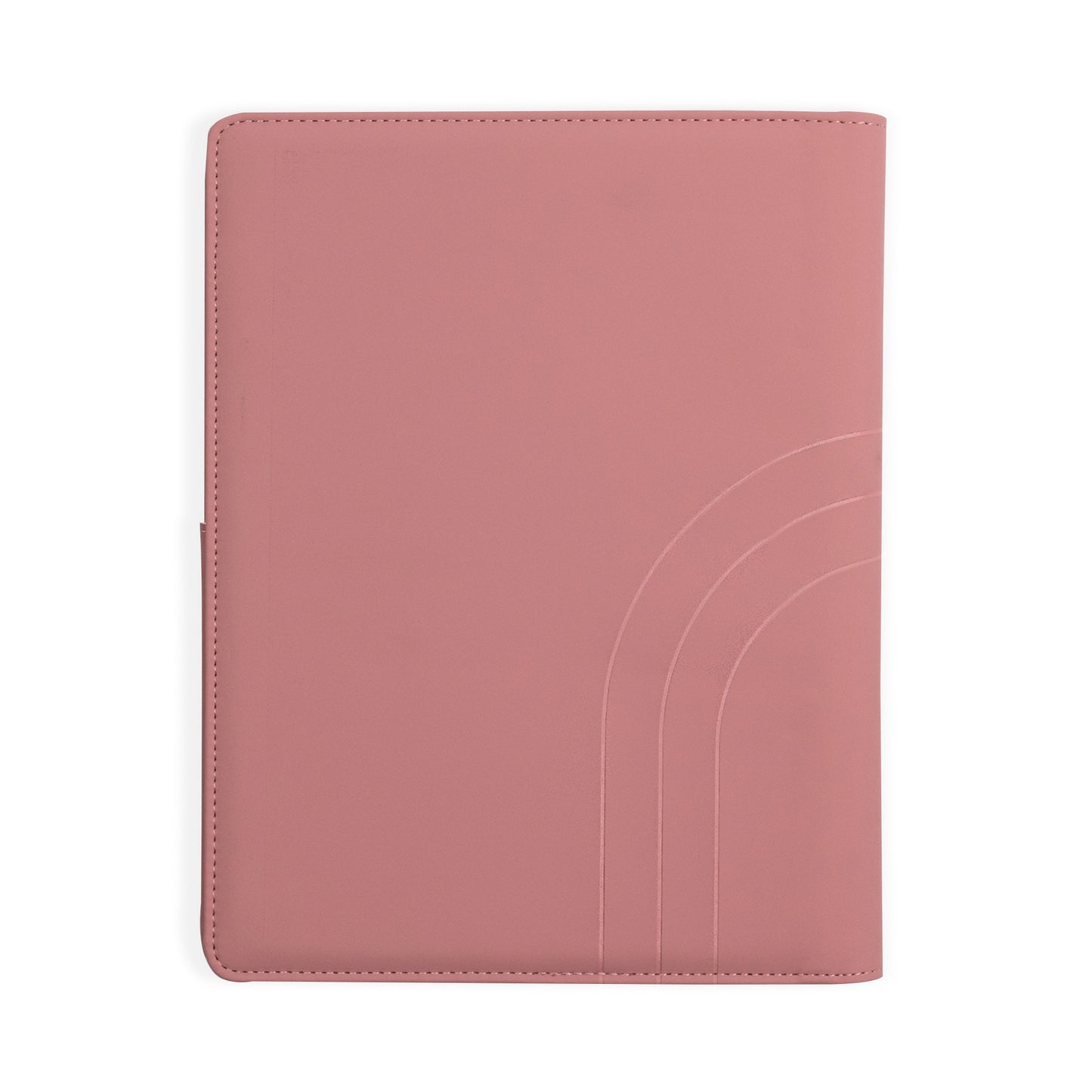 Padfolio 8"x10.5" Vegan Leather Mauve Pink Debossed Arch