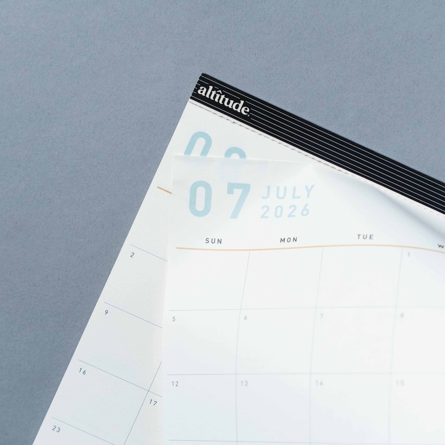 12 Month 2026-2027 12"x 8" Desk Pad Calendar - Cream