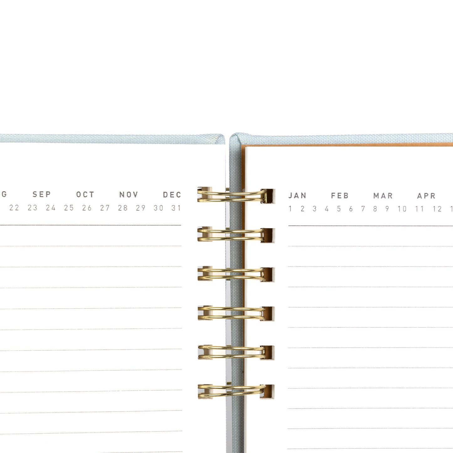 160pg Ruled Journal 7.25"x10.5" Split Twin Seafoam Blue