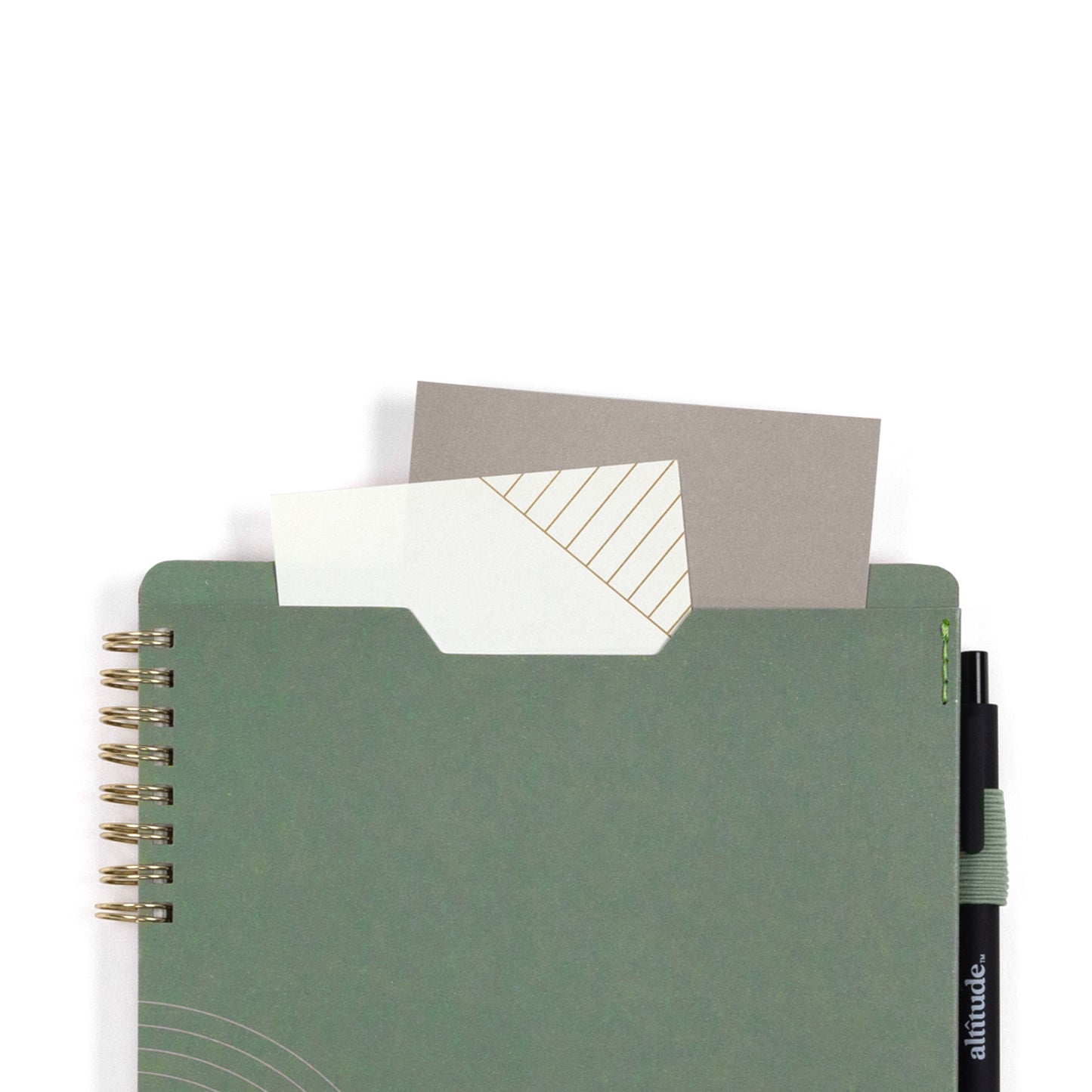 160pg Ruled Journal with Folder Cover 7"x9" Dark Sage Arch