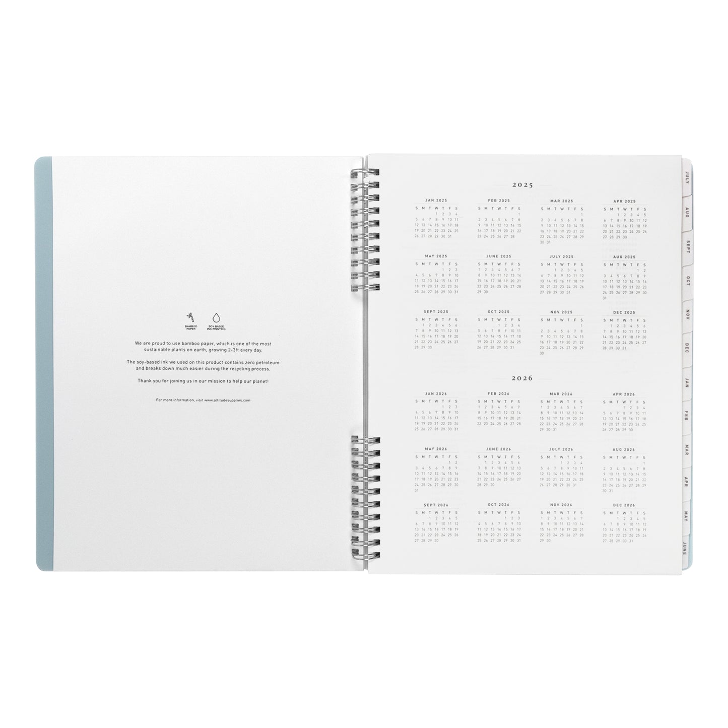 2025-2026 Academic Year Weekly/Monthly Planner 8.5"x11" Seafoam Blue Arch: July 2025 to June 2026