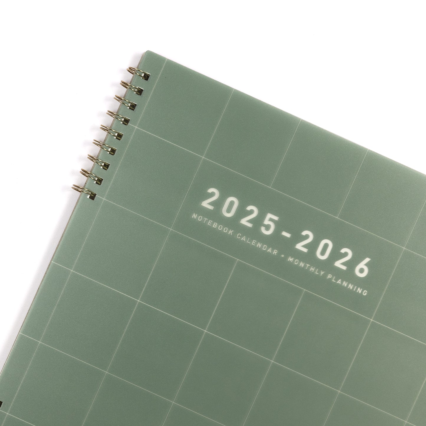 2025-2026 Academic Year Monthly Planner 8.5"x11" Dark Sage Grid: July 2025 to June 2026