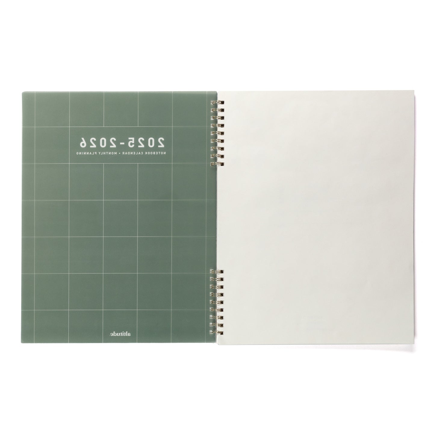 2025-2026 Academic Year Monthly Planner 8.5"x11" Dark Sage Grid: July 2025 to June 2026