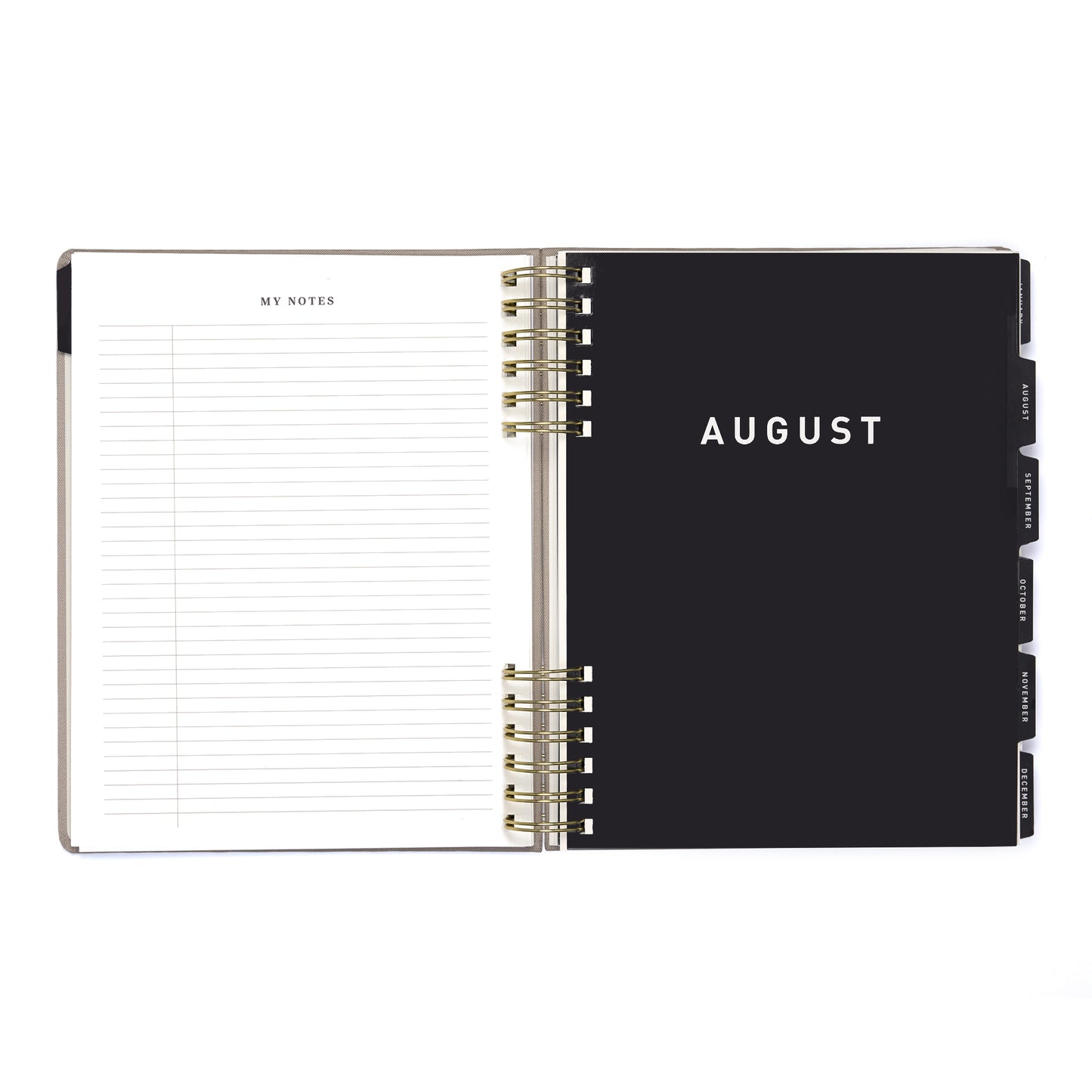 Planner 8"x10" Monthly & Weekly Warm Gray