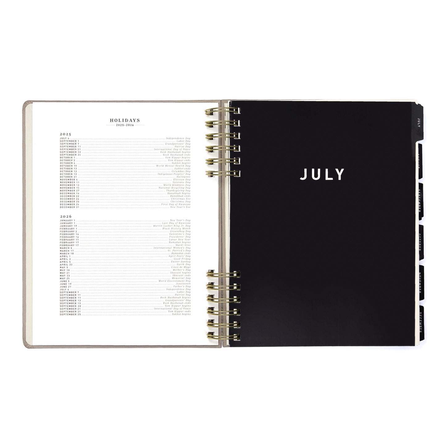 Planner 8"x10" Monthly & Weekly Warm Gray