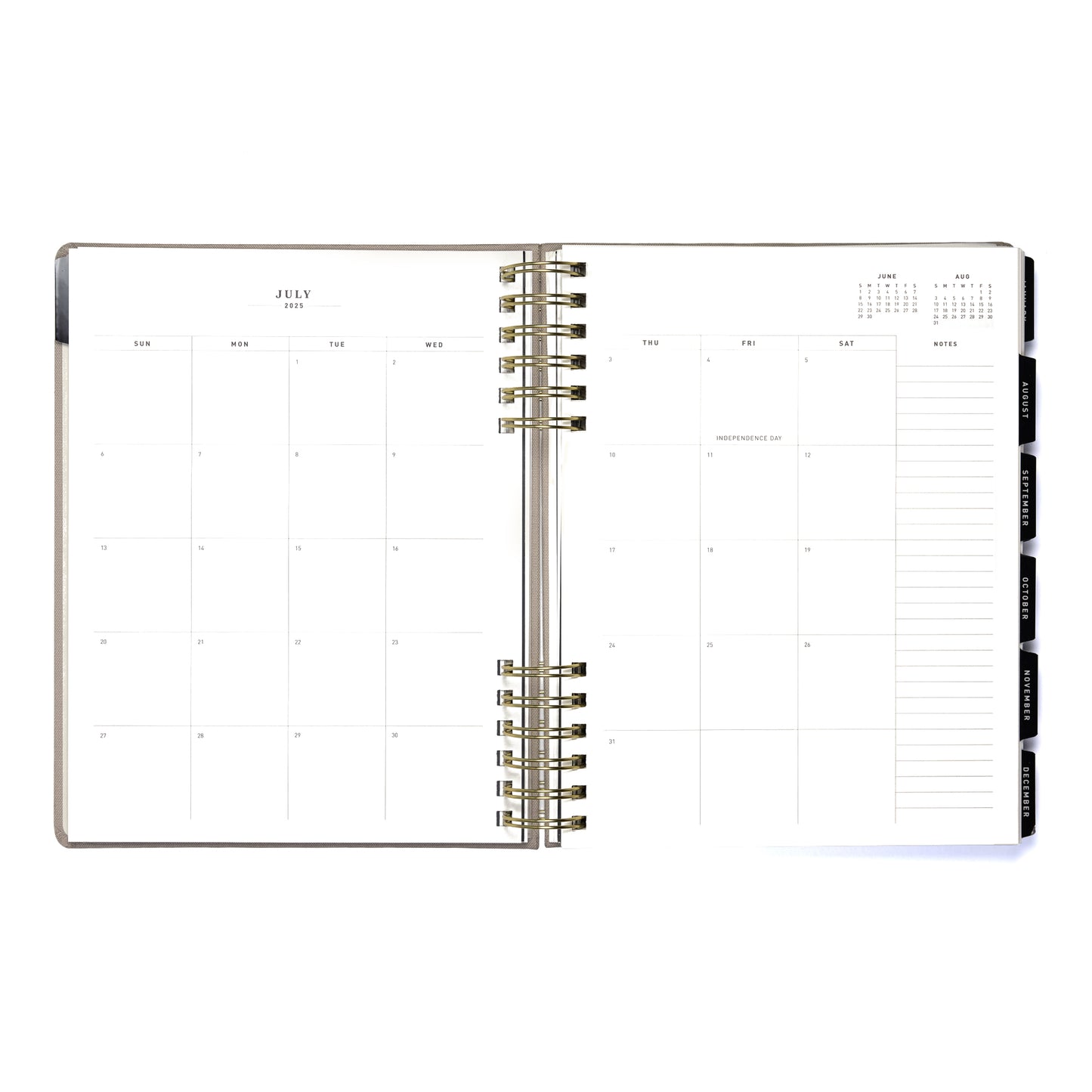 Planner 8"x10" Monthly & Weekly Warm Gray