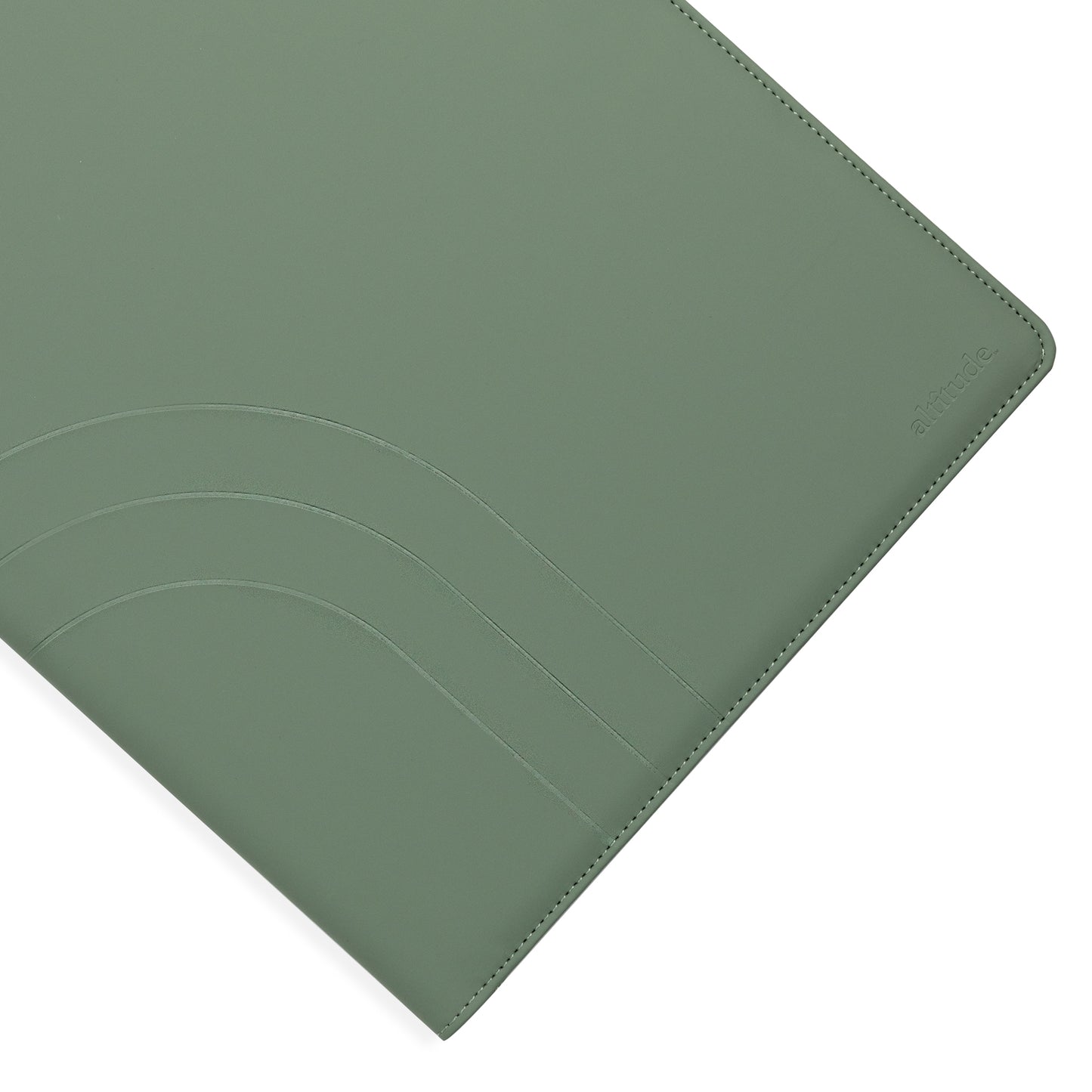 Padfolio 10"x12.5" Vegan Leather Dark Sage Debossed Arch