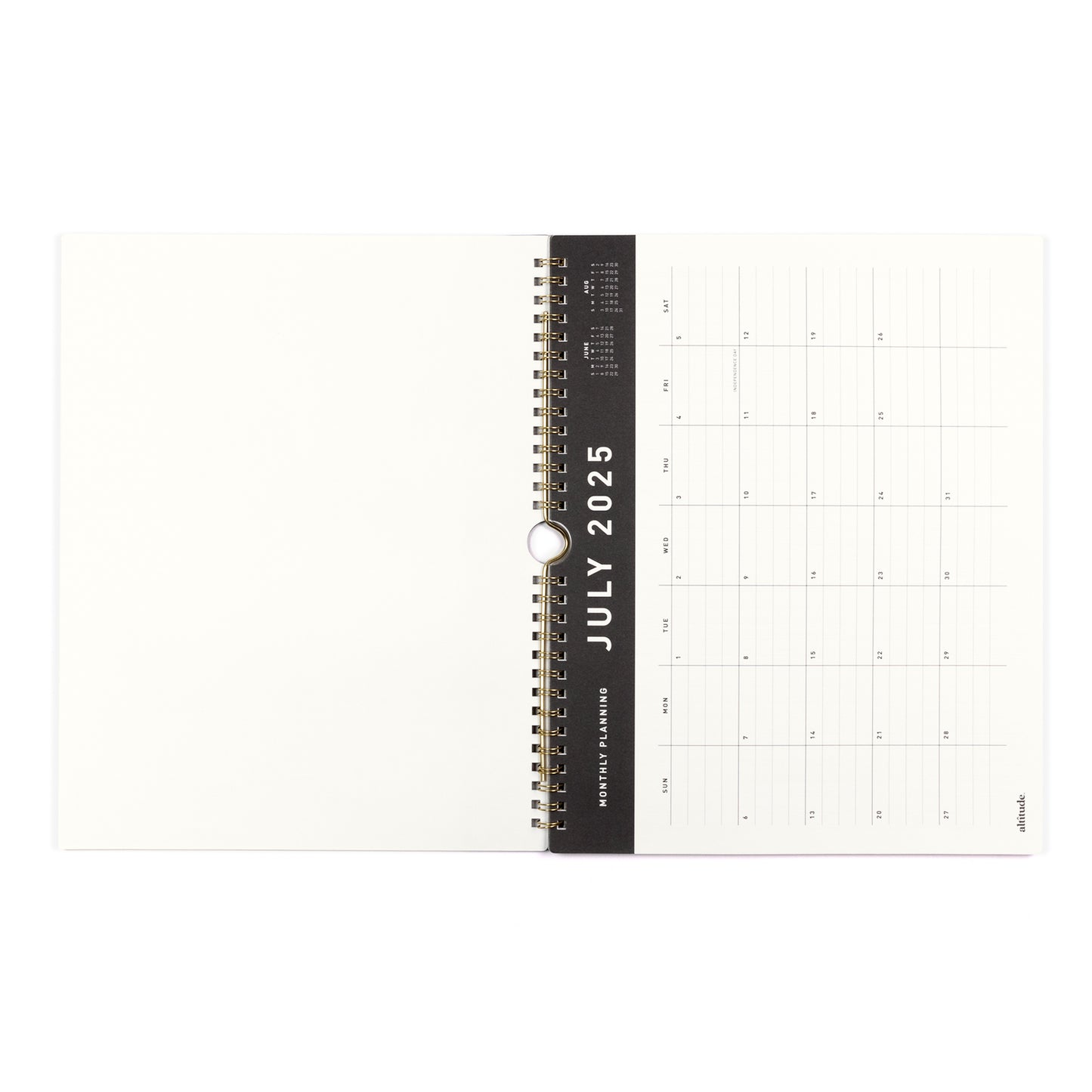 2025-2026 Academic Year Monthly Wall Calendar 8.75"x11" Black and White: July 2025 to June 2026
