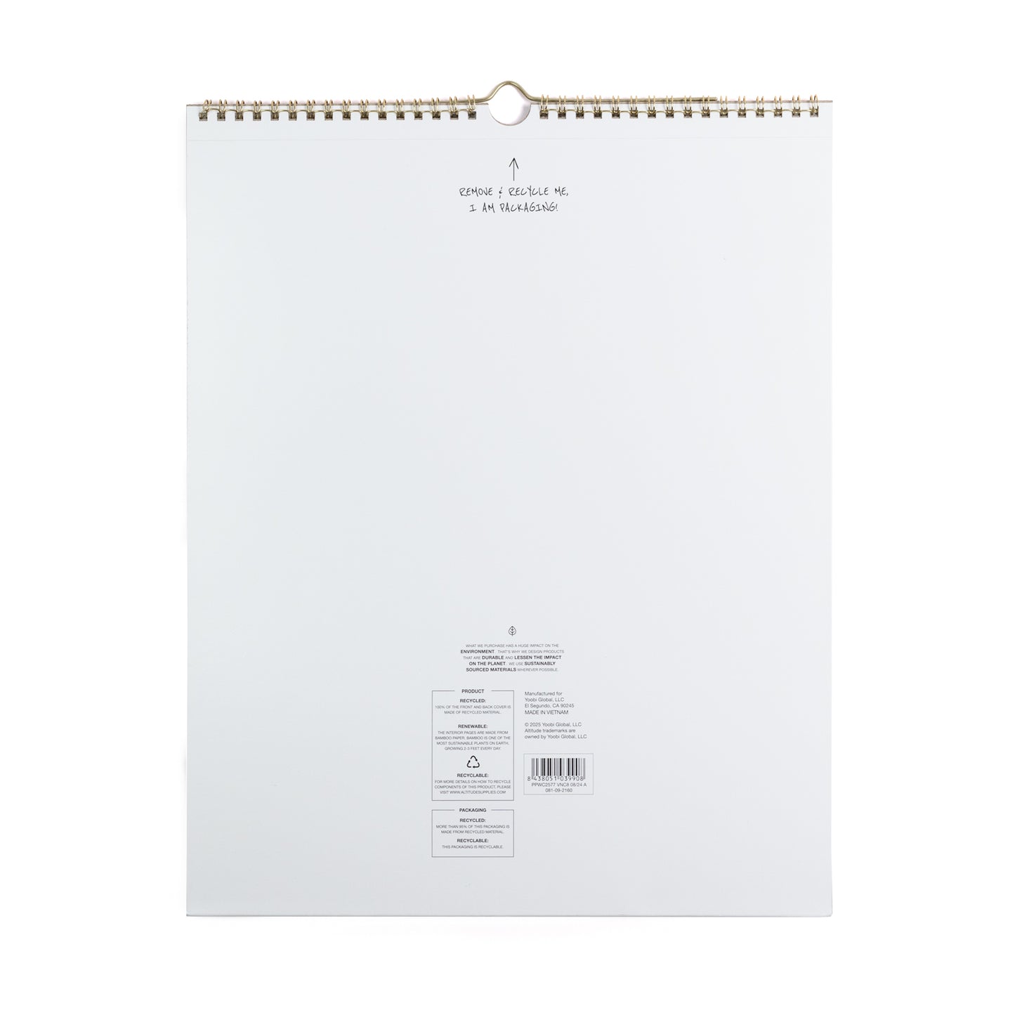 2025-2026 Academic Year Monthly Wall Calendar 12"x15" Seafoam Blue: July 2025 to June 2026