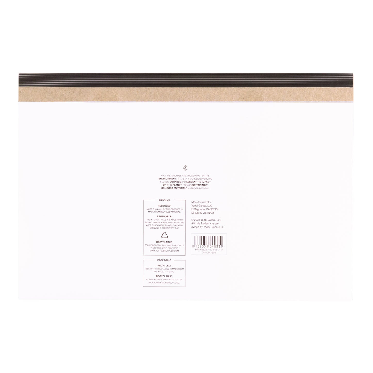 2025-2026 Academic Year Monthly Deskpad 12"x8" Cream: July 2025 to June 2026