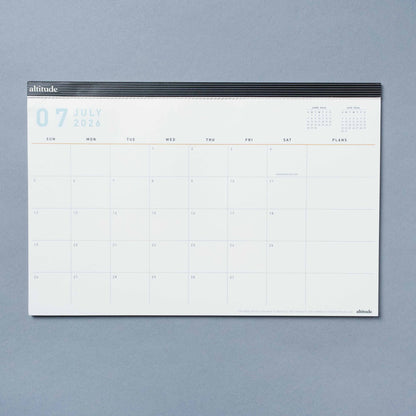 12 Month 2026-2027 12"x 8" Desk Pad Calendar - Cream