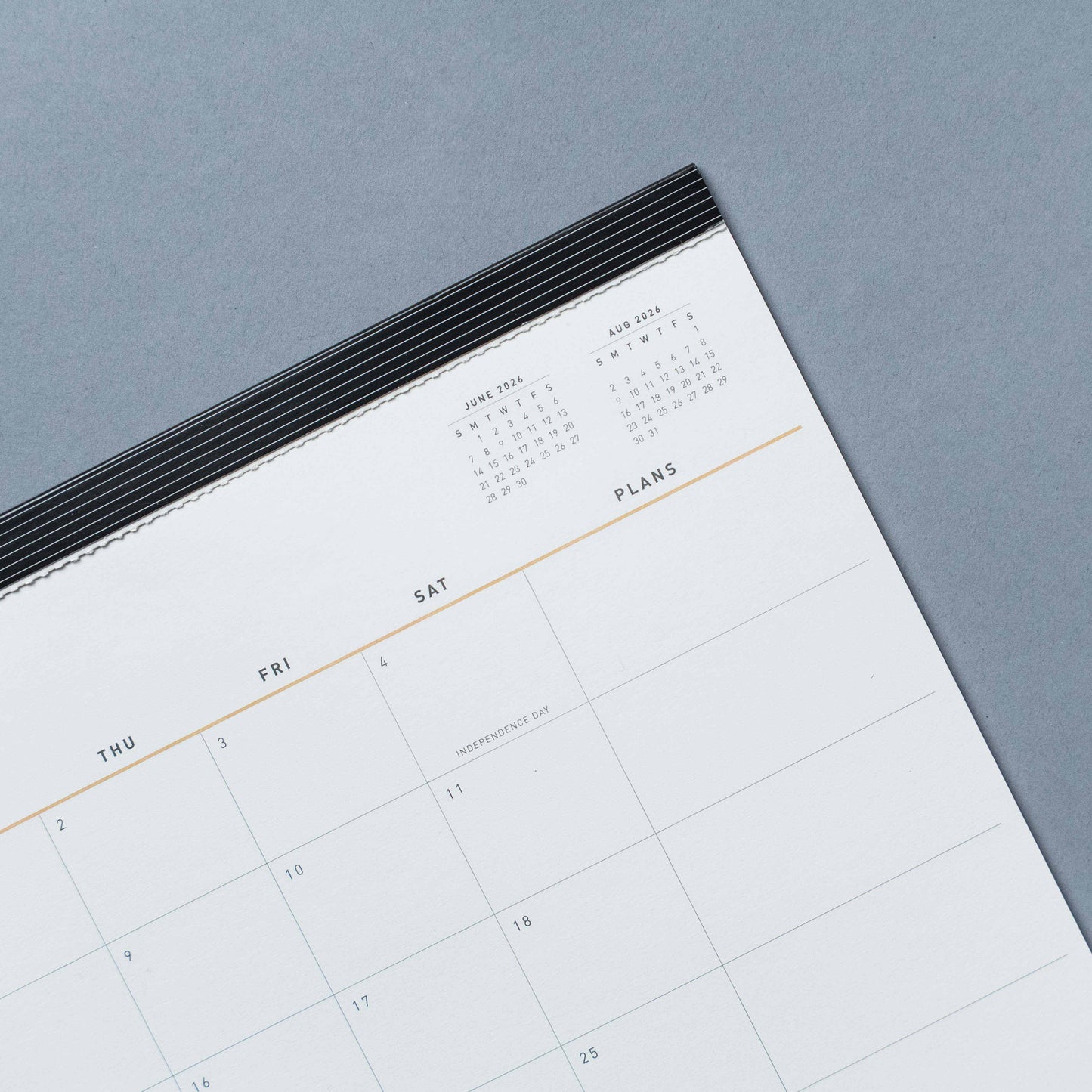 12 Month 2026-2027 12"x 8" Desk Pad Calendar - Cream