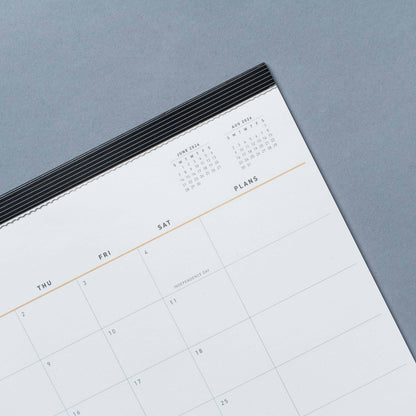 12 Month 2026-2027 12"x 8" Desk Pad Calendar - Cream