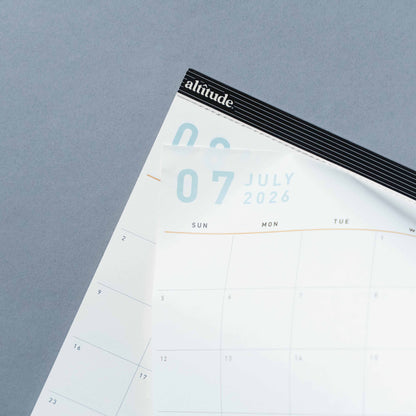 12 Month 2026-2027 12"x 8" Desk Pad Calendar - Cream