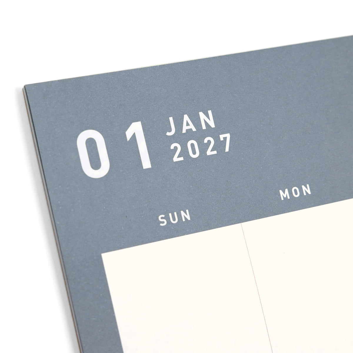 2027 Monthly Desktop Calendar Slate Blue