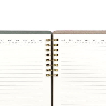 160pg Ruled Journal with Folder Cover 7"x9" Dark Sage Arch