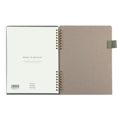 160pg Ruled Journal with Folder Cover 7"x9" Dark Sage Arch