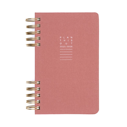 Planner 5"x8" Monthly & Weekly Mauve Pink