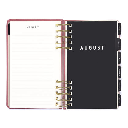 Planner 5"x8" Monthly & Weekly Mauve Pink