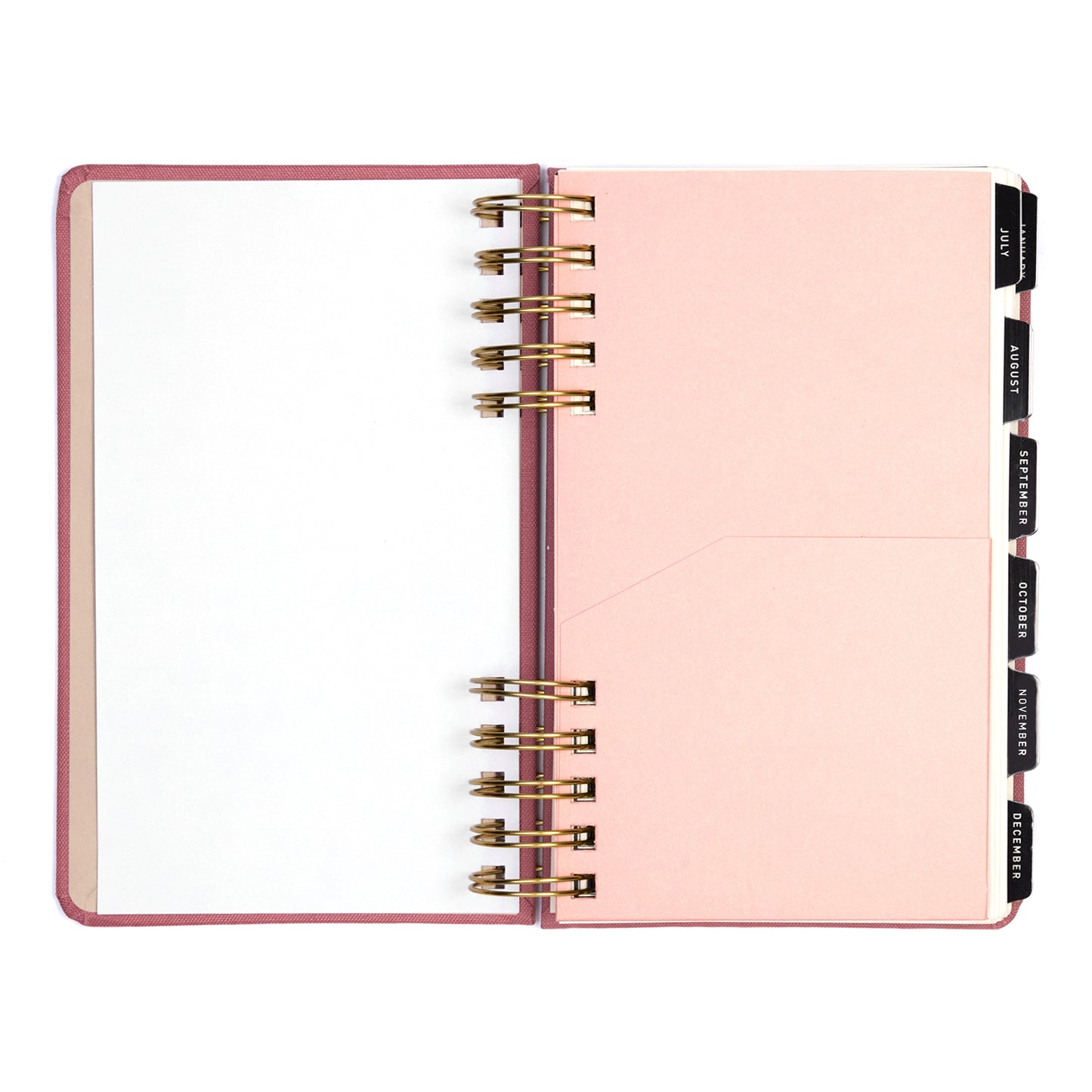 Planner 5"x8" Monthly & Weekly Mauve Pink