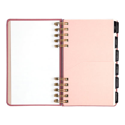 Planner 5"x8" Monthly & Weekly Mauve Pink