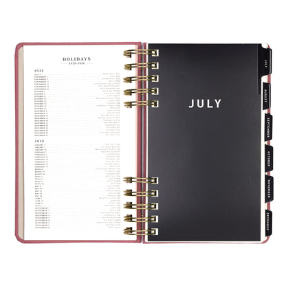 Planner 5"x8" Monthly & Weekly Mauve Pink