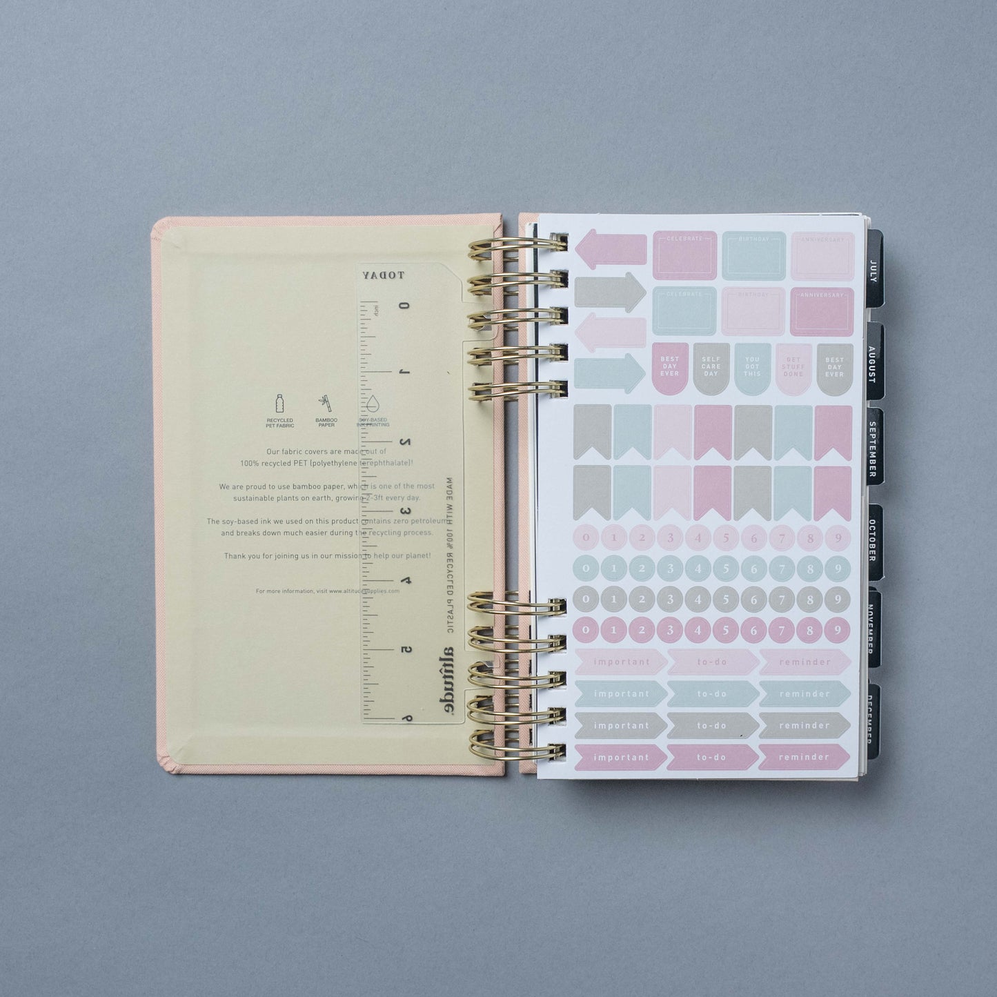 15 Month 2026-2027 5"x 8" Monthly/Weekly Planner - Powder Pink