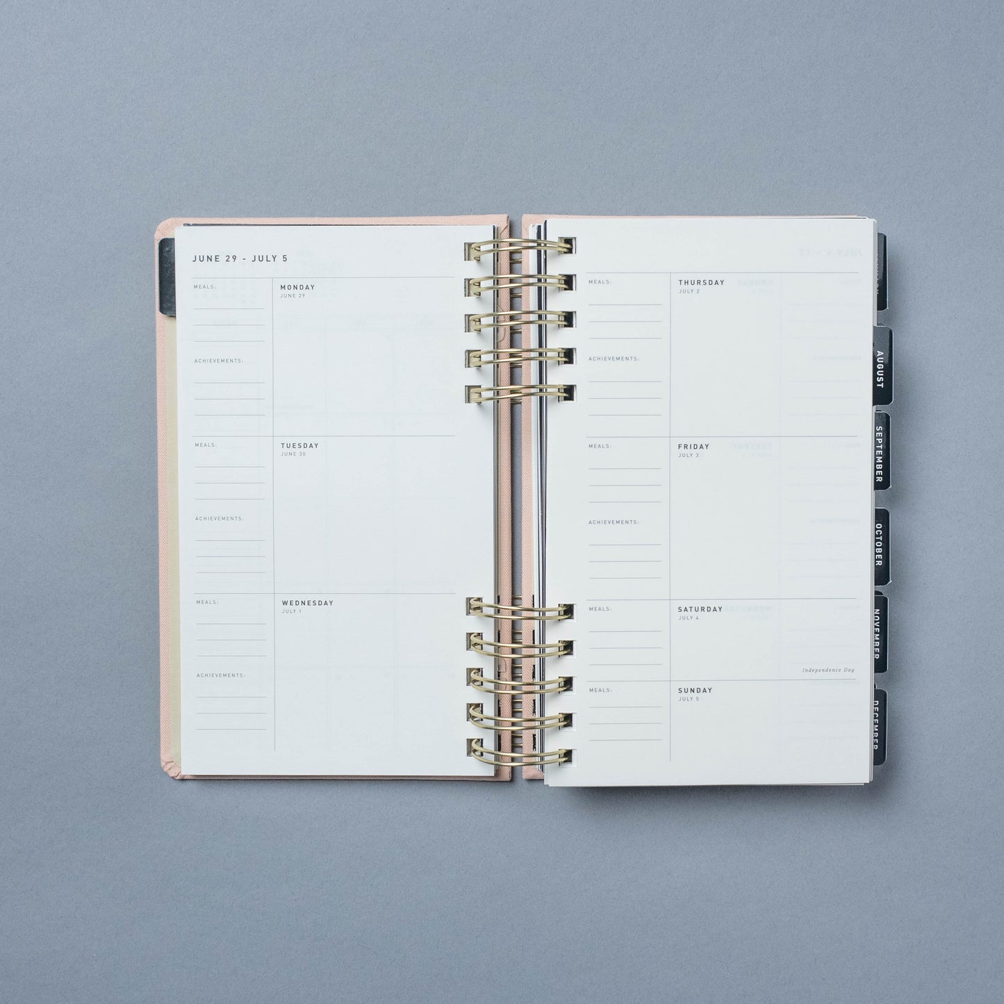 15 Month 2026-2027 5"x 8" Monthly/Weekly Planner - Powder Pink