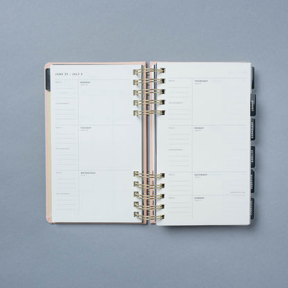 15 Month 2026-2027 5"x 8" Monthly/Weekly Planner - Powder Pink