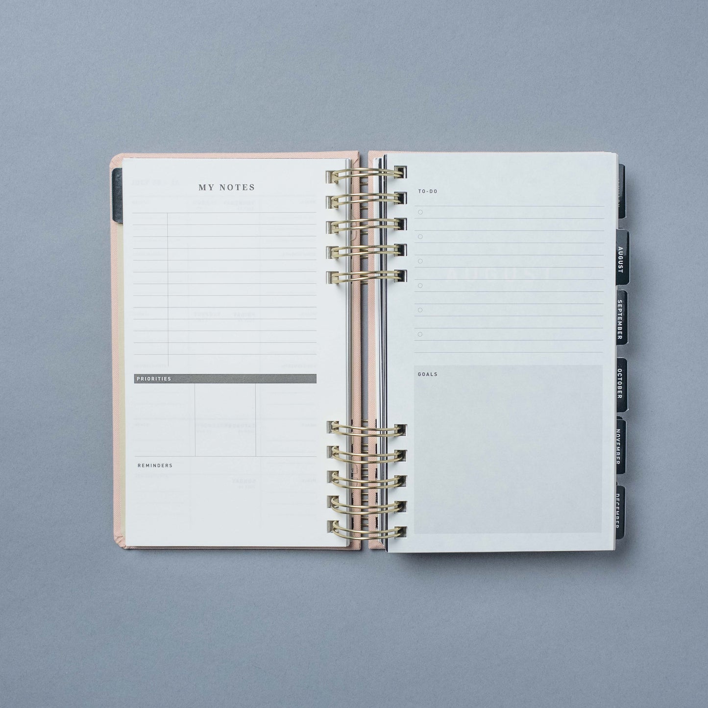 15 Month 2026-2027 5"x 8" Monthly/Weekly Planner - Powder Pink