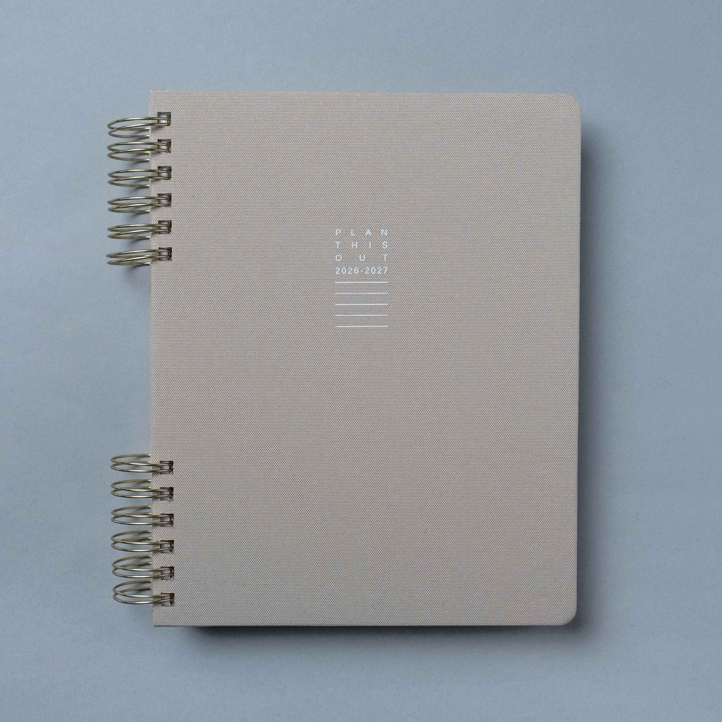 15 Month 2026-2027 8"x 10" Monthly/Weekly Planner - Warm Gray