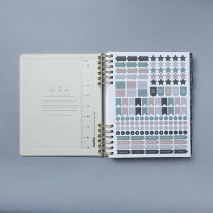 15 Month 2026-2027 8"x 10" Monthly/Weekly Planner - Warm Gray