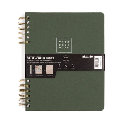 2026-2027 Weekly/Monthly Planner Sage Green
