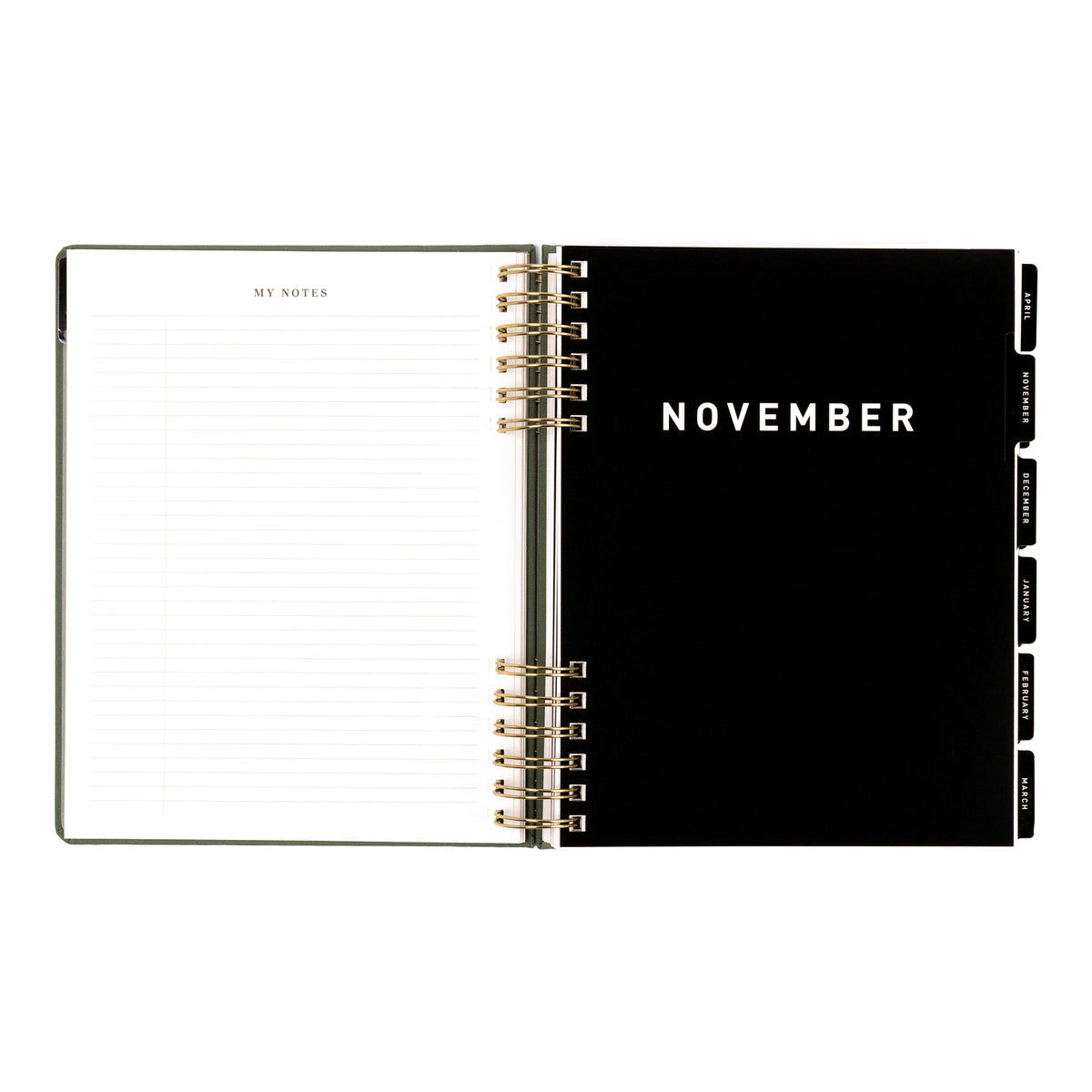 2026-2027 Weekly/Monthly Planner Sage Green