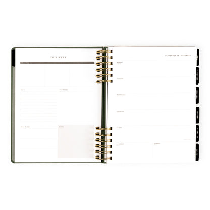 2026-2027 Weekly/Monthly Planner Sage Green