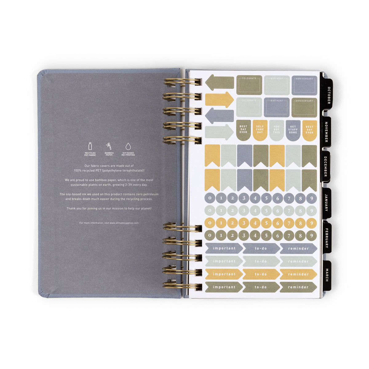 2026-2027 Weekly/Monthly Planner Slate Blue