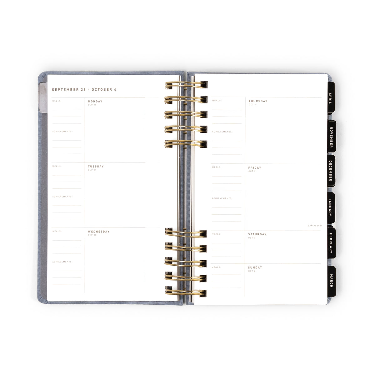 2026-2027 Weekly/Monthly Planner Slate Blue