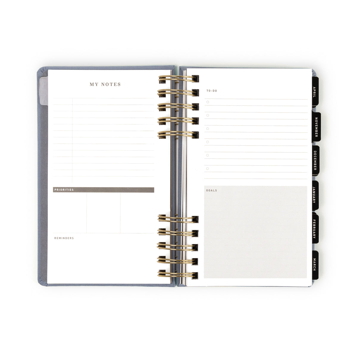 2026-2027 Weekly/Monthly Planner Slate Blue