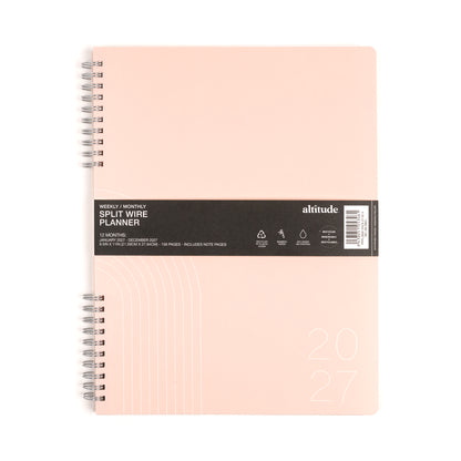 2027 Weekly/Monthly Planner Pink