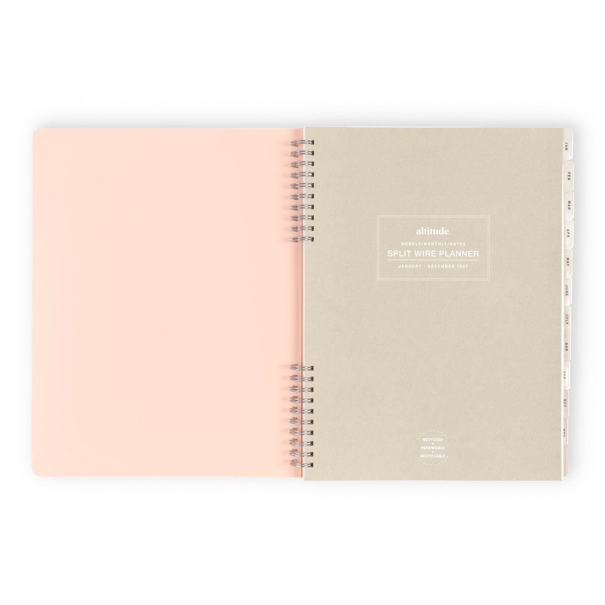 2027 Weekly/Monthly Planner Pink