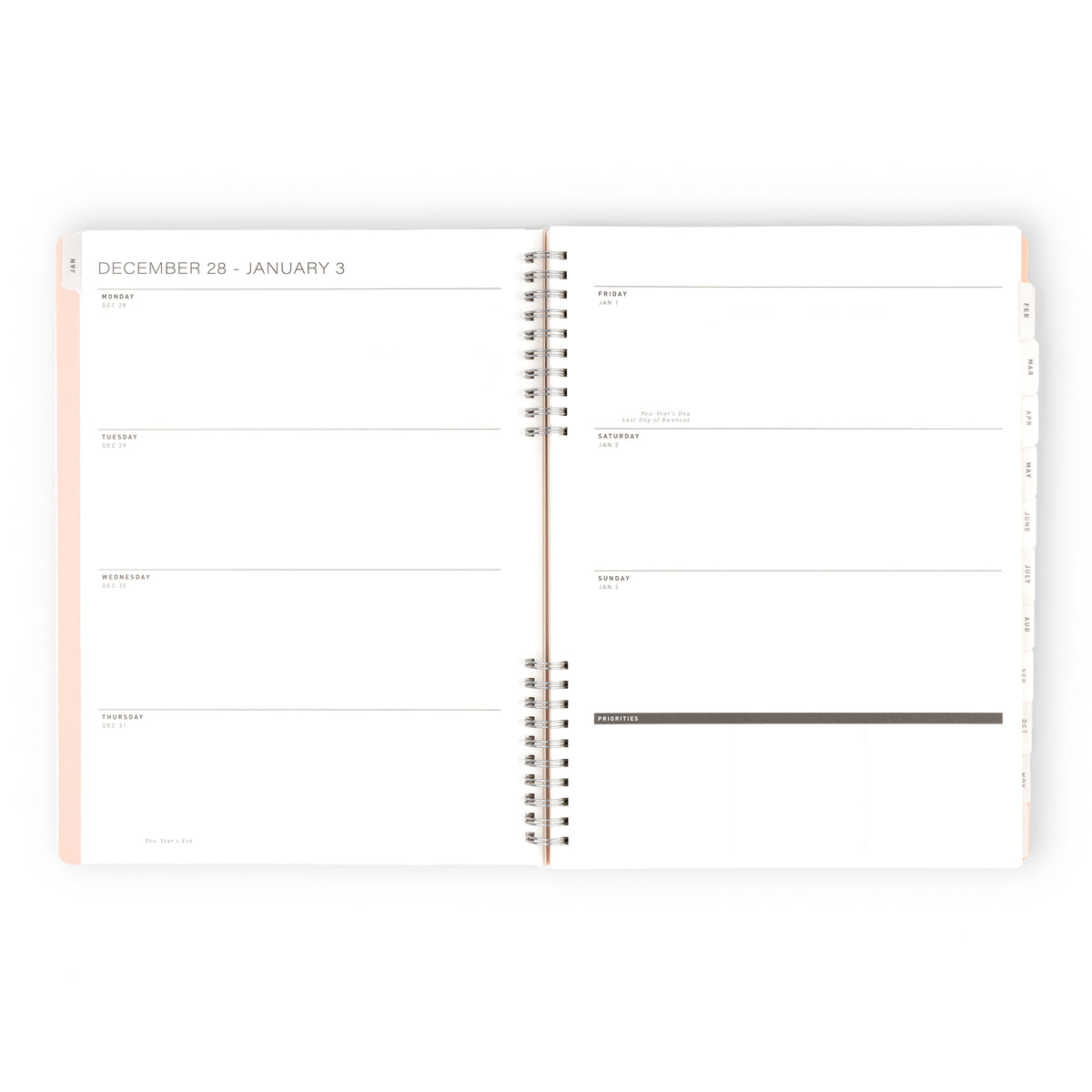 2027 Weekly/Monthly Planner Pink