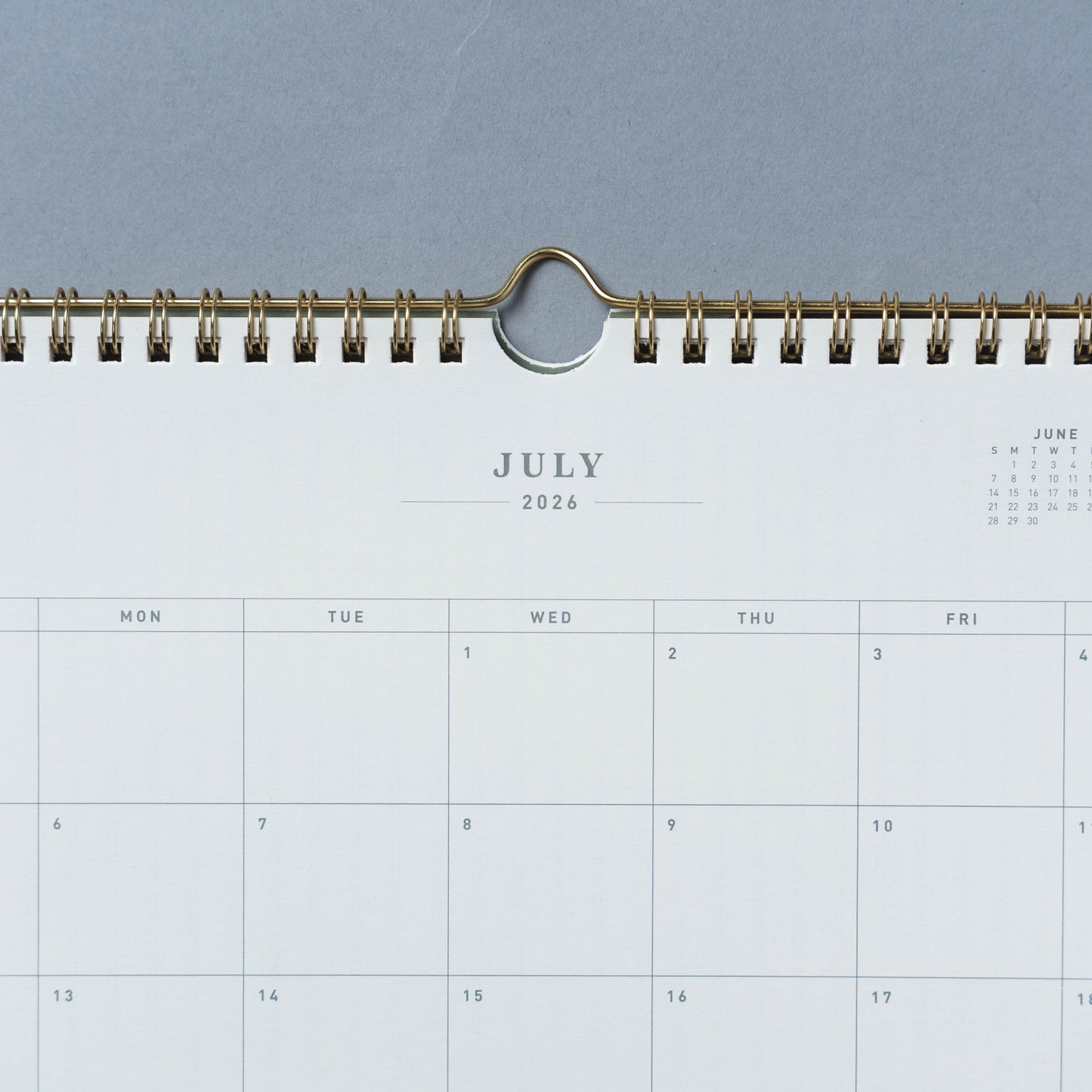 12 Month 2026-2027 11"x 8.75" Wall Calendar - Dark Sage