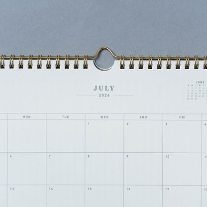 12 Month 2026-2027 11"x 8.75" Wall Calendar - Dark Sage