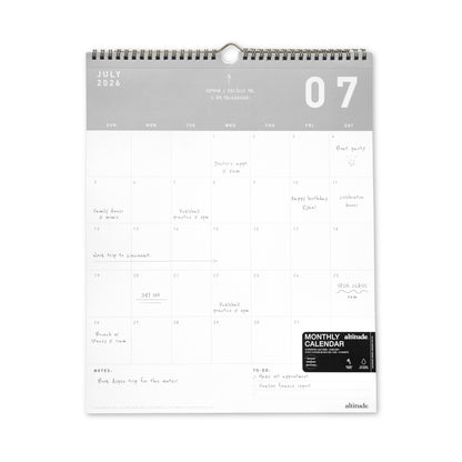 12 Month 2026-2027 12"x 15" Wall Calendar - Warm Gray
