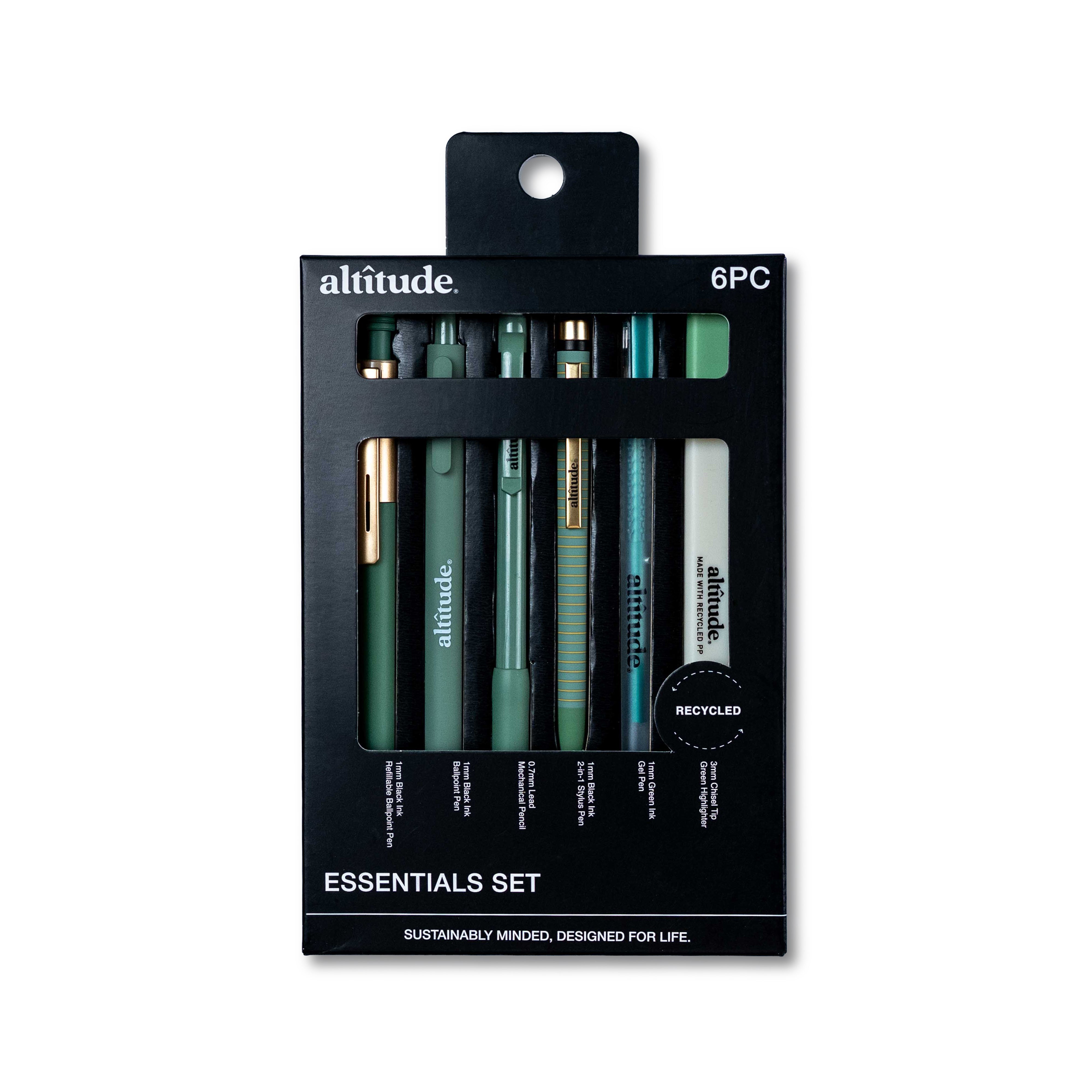 6pk Essential Writing Kit with Pens, Mechanical Pencils, and