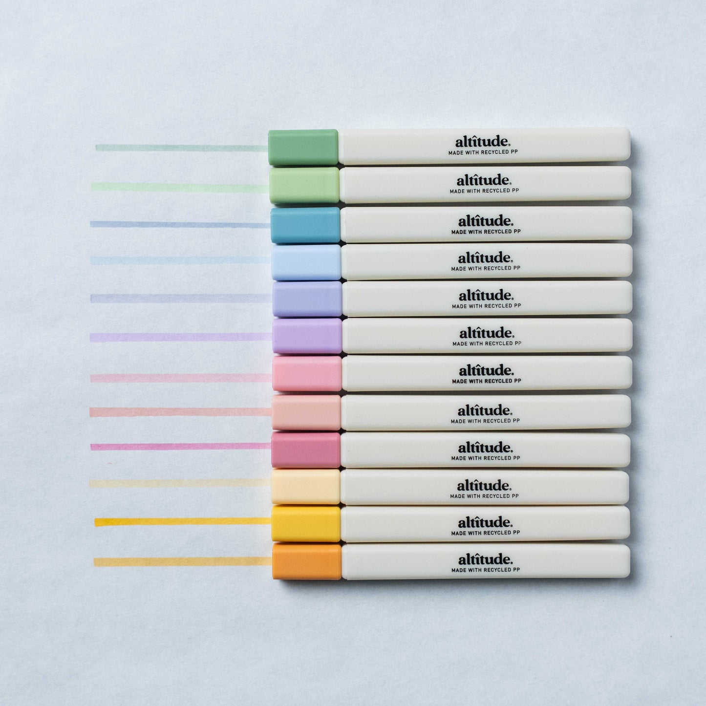 12pk Slim Block Highlighters 3mm Chisel Tip - Assorted Colors